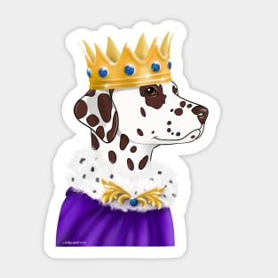 Dalmatian If the Crown Fits Sticker